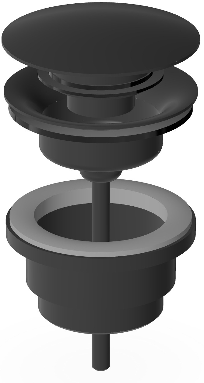 Zucchetti korek do umywalki czarny R97755.N6