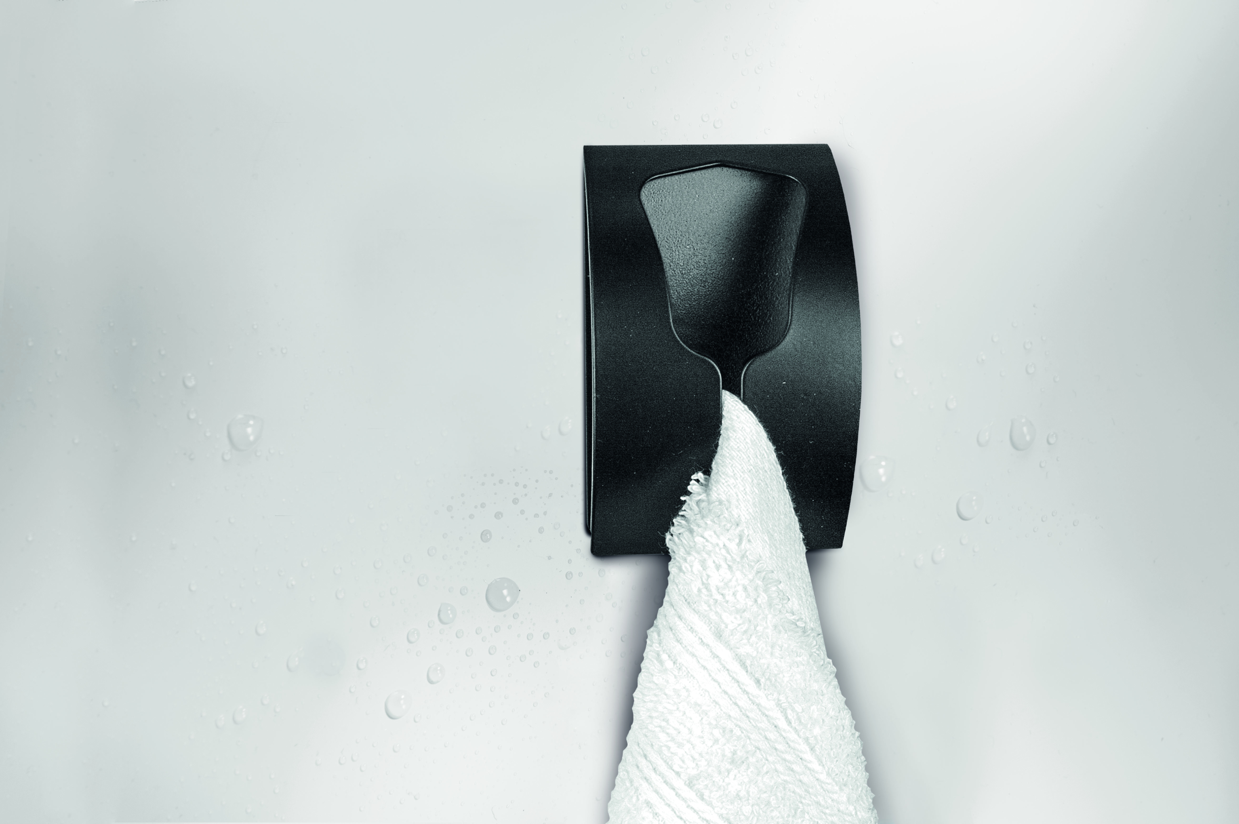 Kleine Wolke Tulip wieszak na ręczniki czarny mat 8646926887