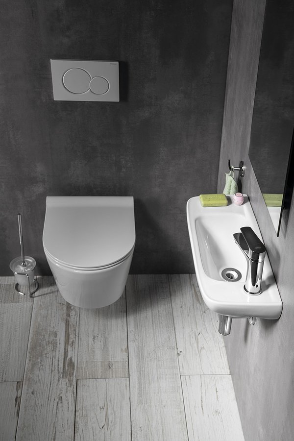 Isvea Small umywalka 51x21,5 cm ścienna prostokątna biała 10TP70051