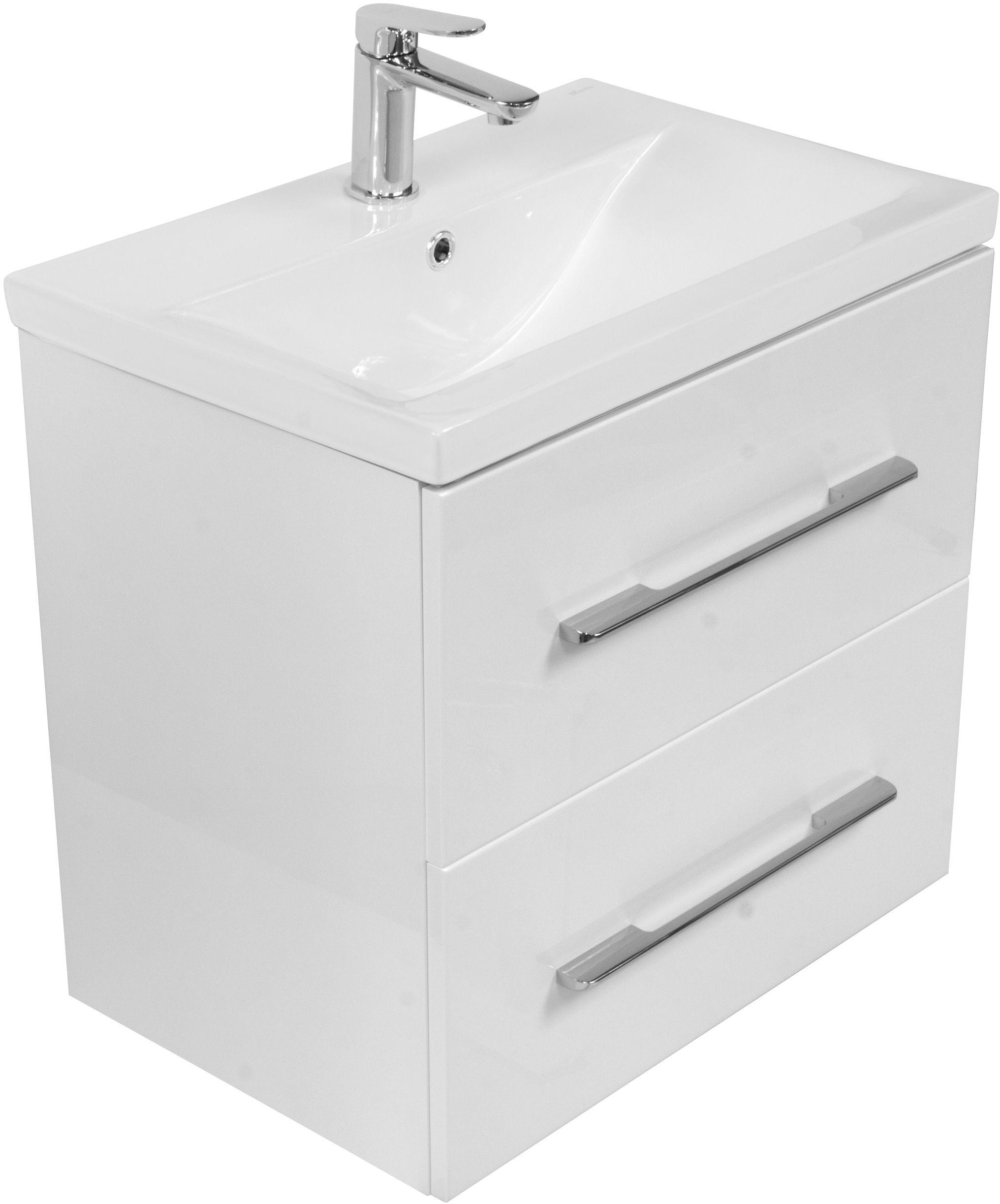 LaVita Kalifornia umywalka z szafką 60 cm zestaw meblowy biały (5908211404790, 5908211495224)