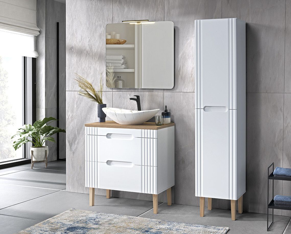 Comad Fiji szafka 80x46x62 cm podumywalkowa wisząca biała FIJI WHITE 82-80-D-2S