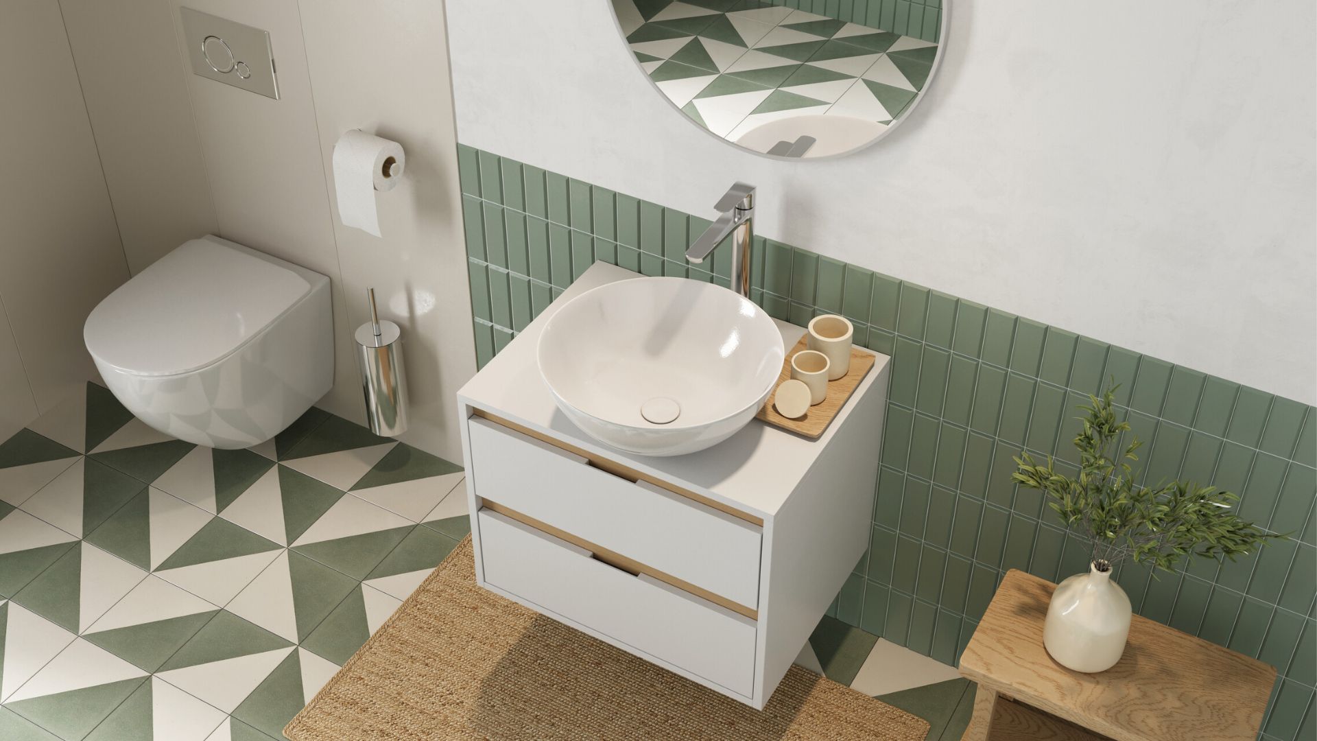 Excellent Design korek do umywalki chrom/biały mat ARIN.1485.K.01.WHMCR - Wysyłka w 24h