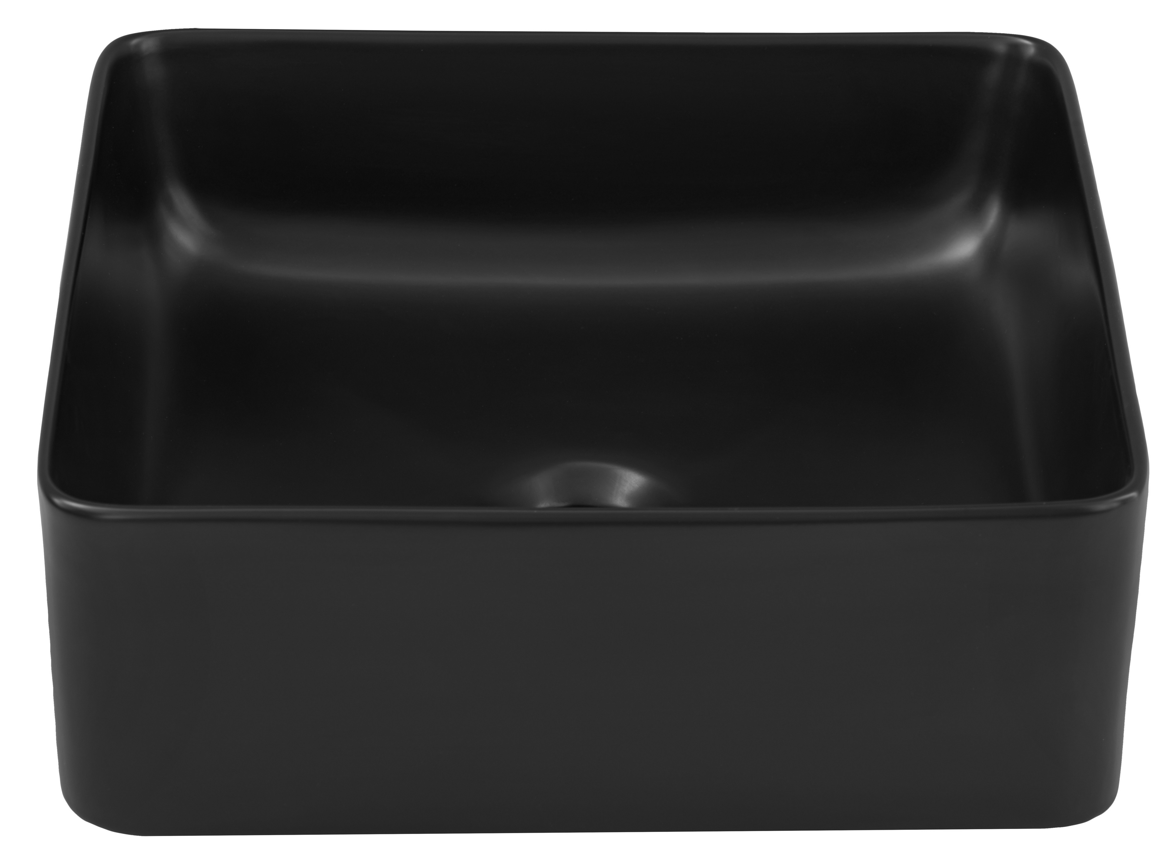 Comad Slim umywalka 37x37 cm nablatowa kwadratowa czarny mat UM-6276SLIM40BLACKDP