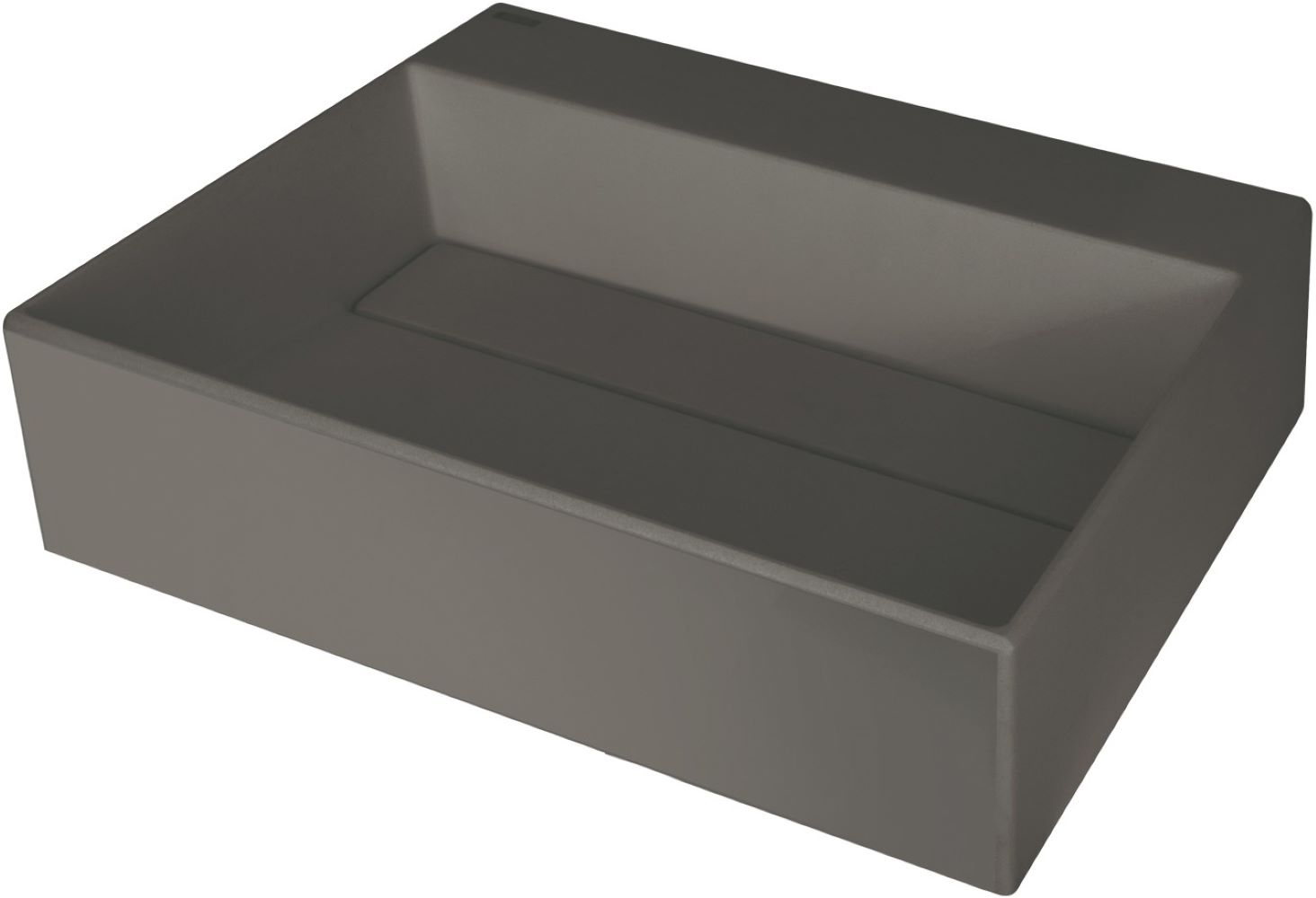 Deante Correo umywalka 50x40 cm prostokątna nablatowa antracyt CQR_TU5M