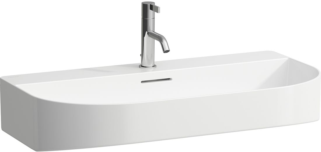 Laufen Sonar umywalka 80x42 cm półokrągła ścienna biała H8103444001041