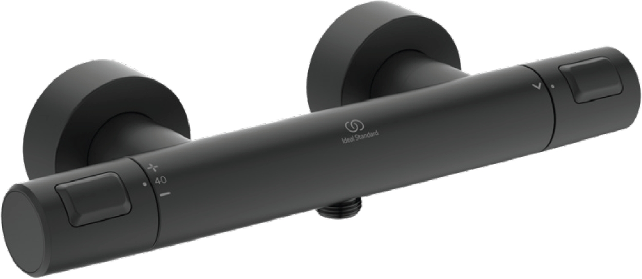 Ideal Standard Ceratherm T25 bateria prysznicowa ścienna termostatyczna czarny mat A7201XG - Wysyłka w 24h