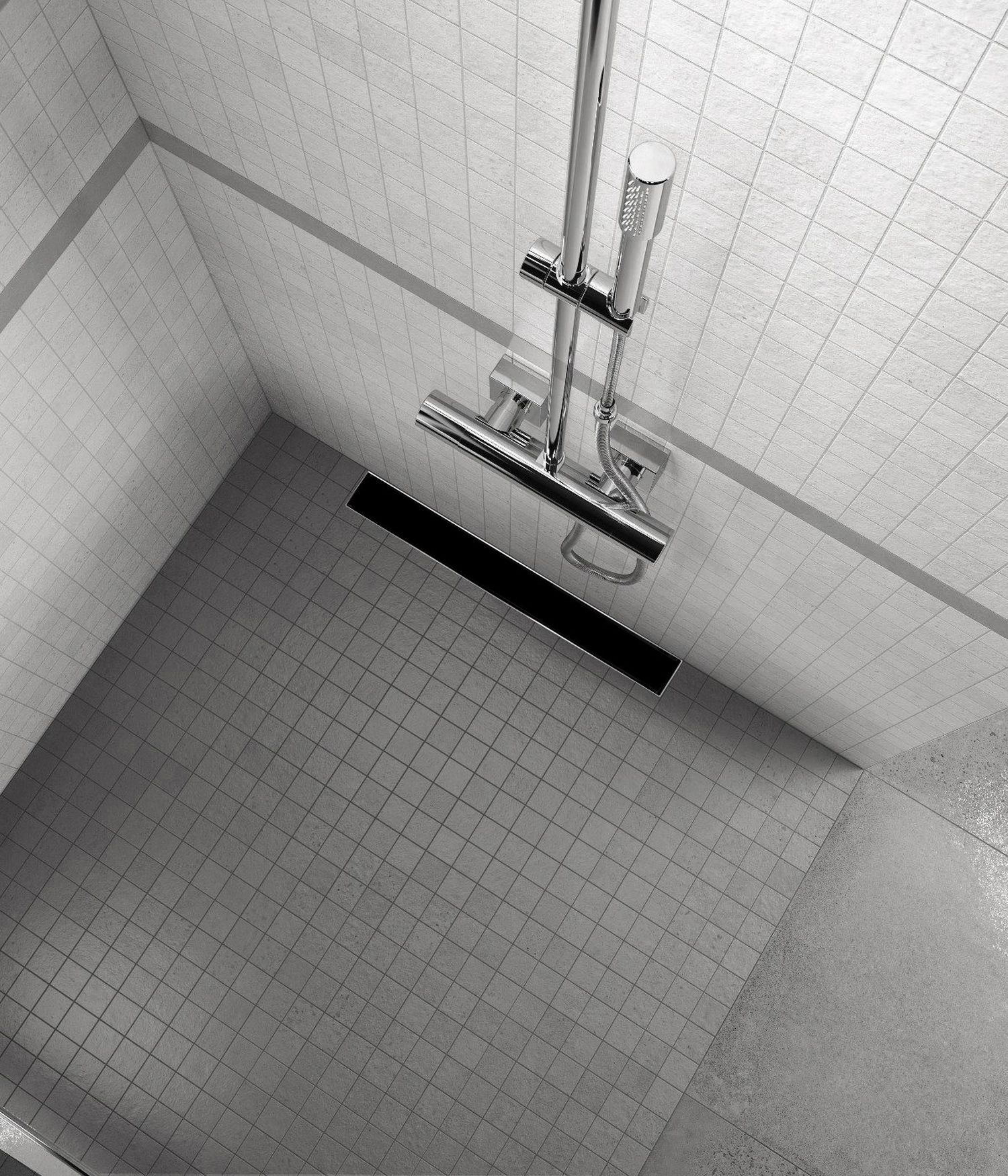 Sea-Horse odpływ prysznicowy liniowy 80 cm szkło czarne OL-AG01B-80