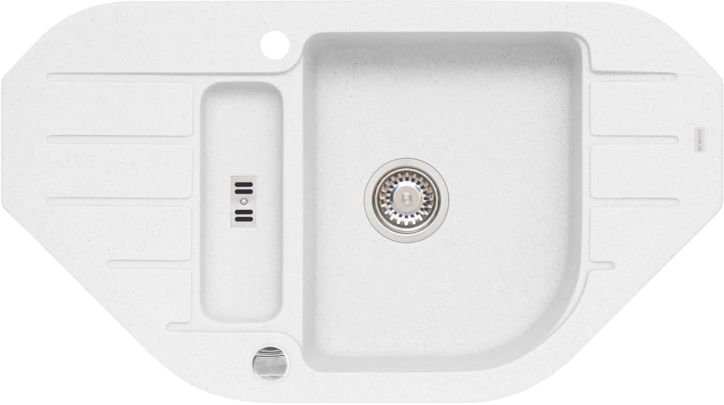 Alveus Niagara 60 zlewozmywak 90x50 cm Granital biały 1126011