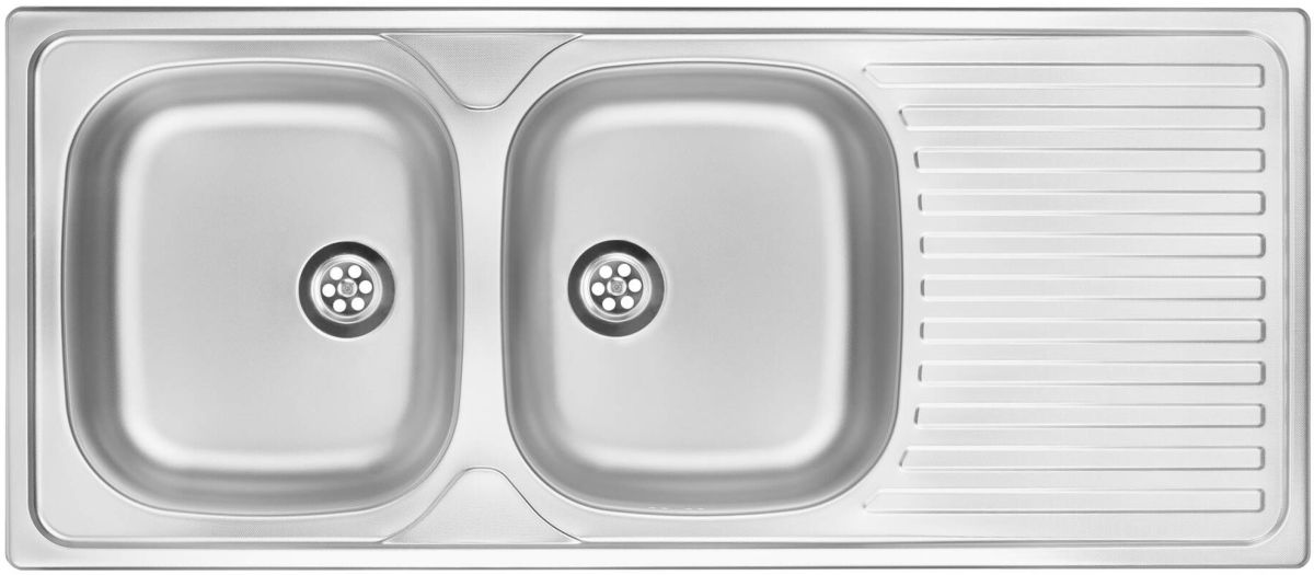 Deante Techno zlewozmywak stalowy 116,5x50 cm dekor ZEU3210