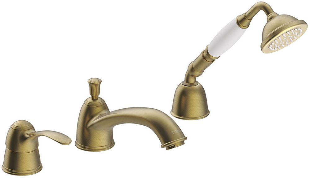 Tres Monoclasic bateria wannowo-prysznicowa 3-otworowa stary mosiądz 242.145.01.LV