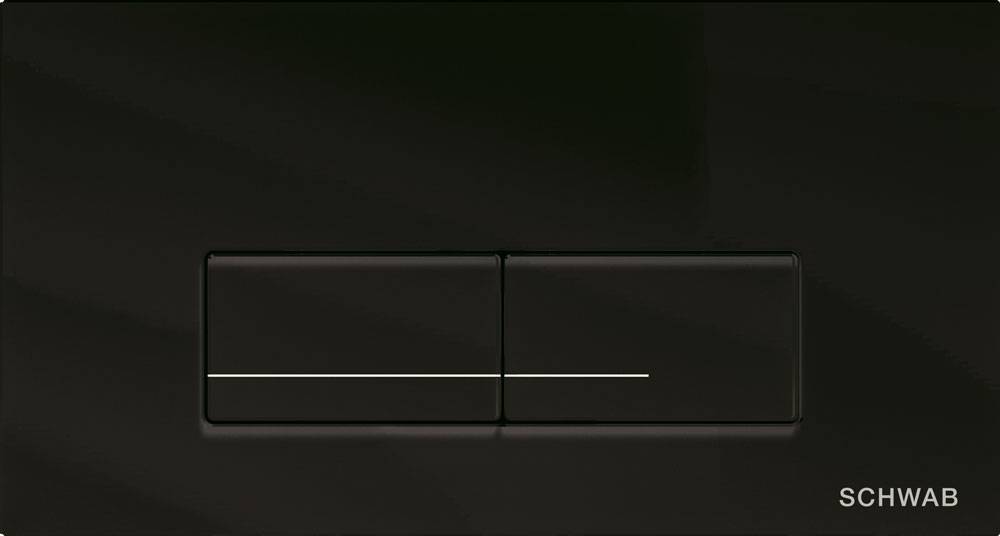 Schwab Gaios Duo przycisk spłukujący do WC szkło czarny 4060421238