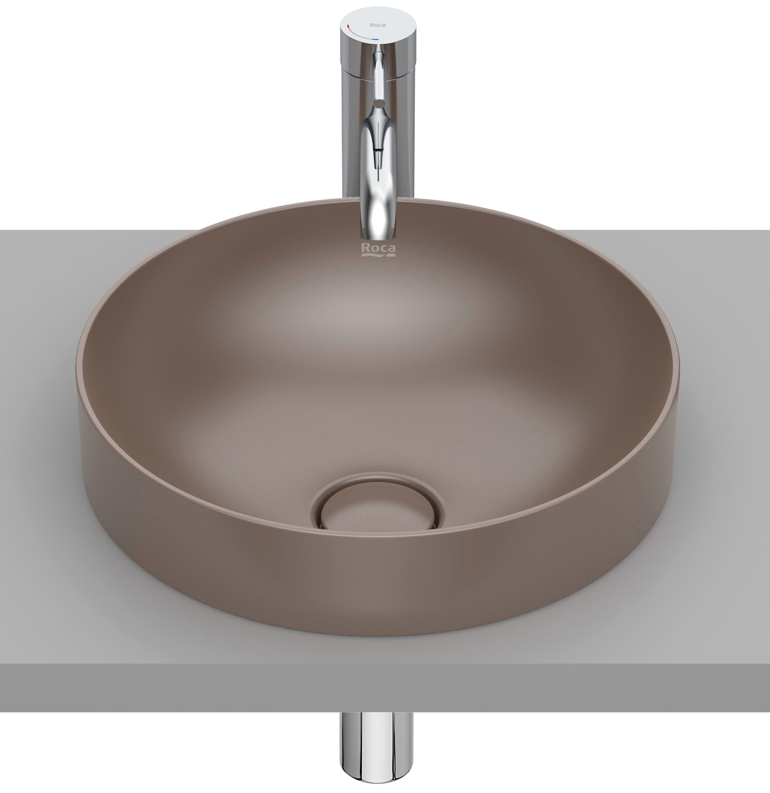 Roca Inspira umywalka 37x37 cm okrągła wpuszczana A32752R660