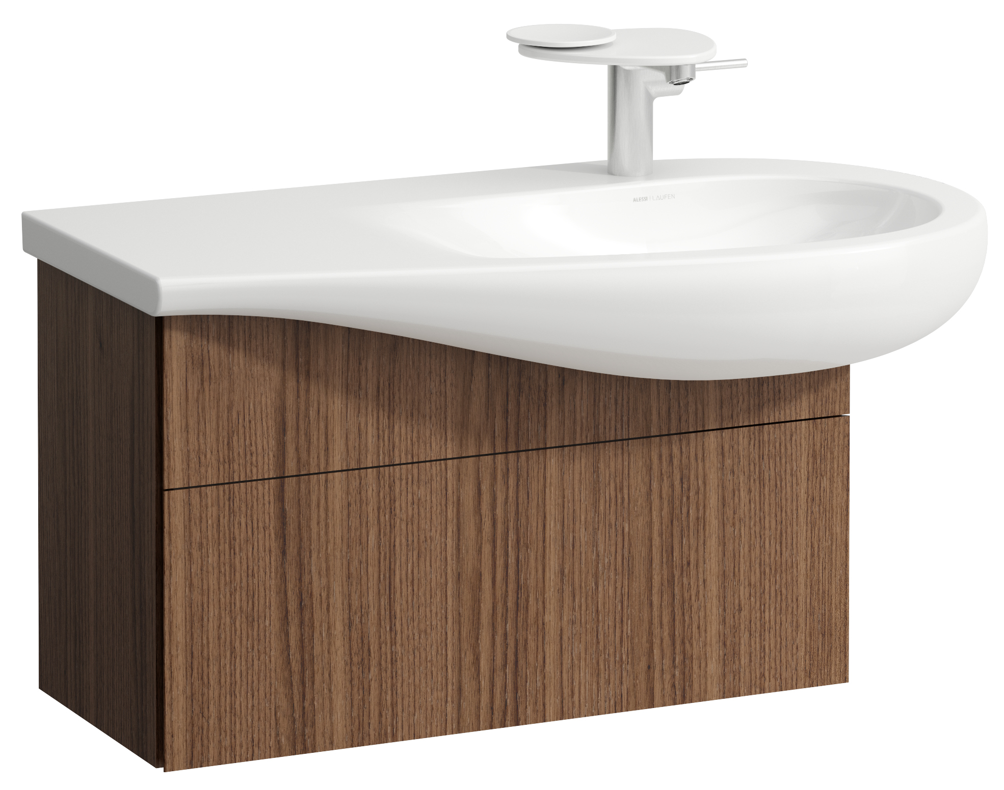 Laufen Il Bagno Alessi szafka 73 cm podumywalkowa wisząca prawa noce canaletto H4304110976301