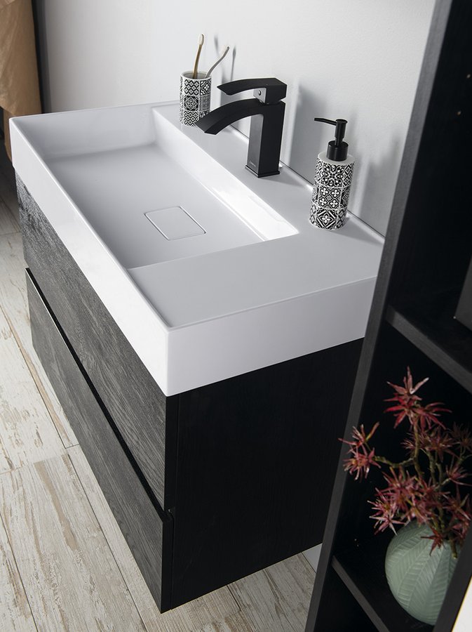 Sapho Godiva umywalka 83x44 cm ścienna prostokątna biała GU083L