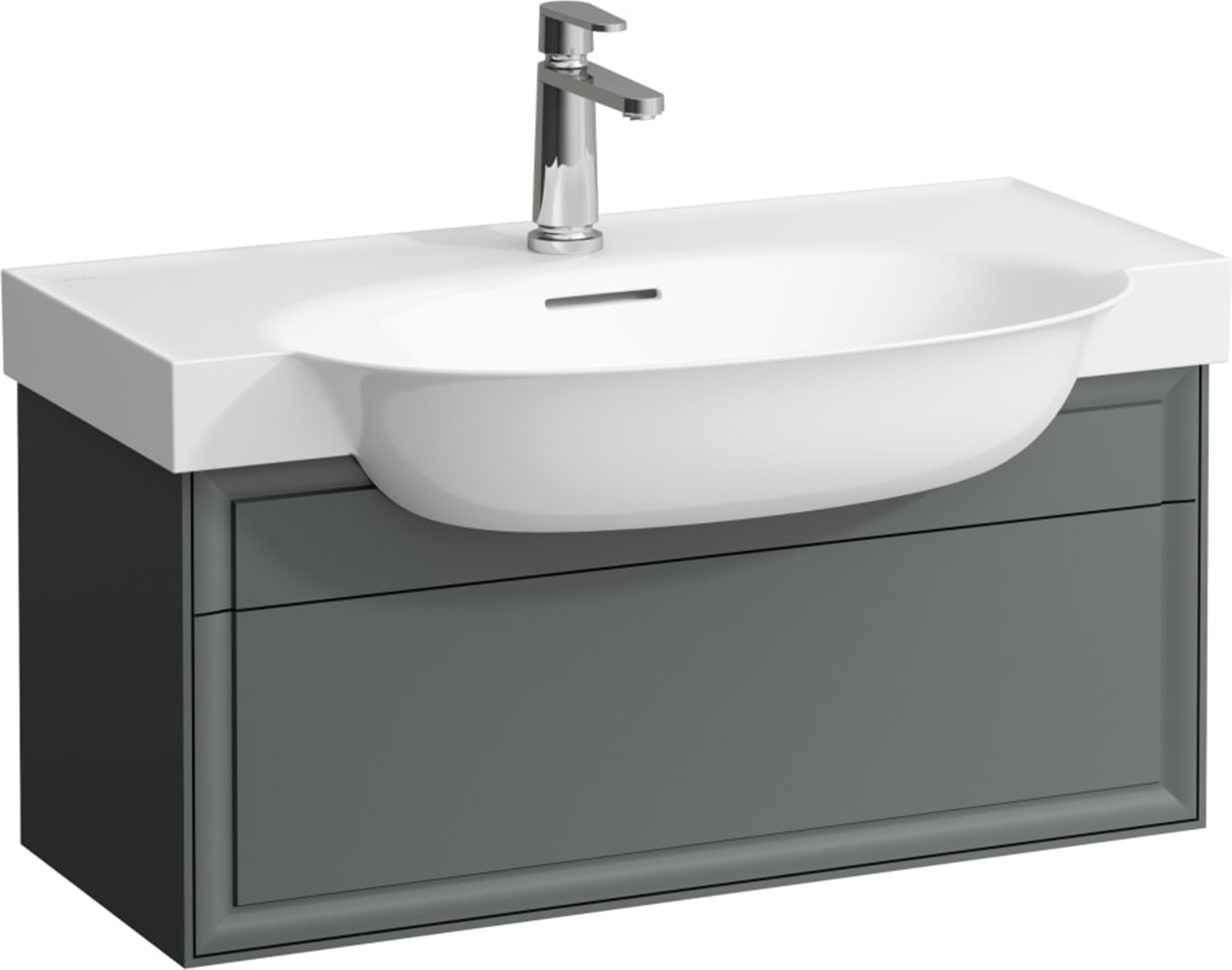 Laufen The New Classic szafka 80 cm podumywalkowa wisząca szary traffic mat H4060410856271