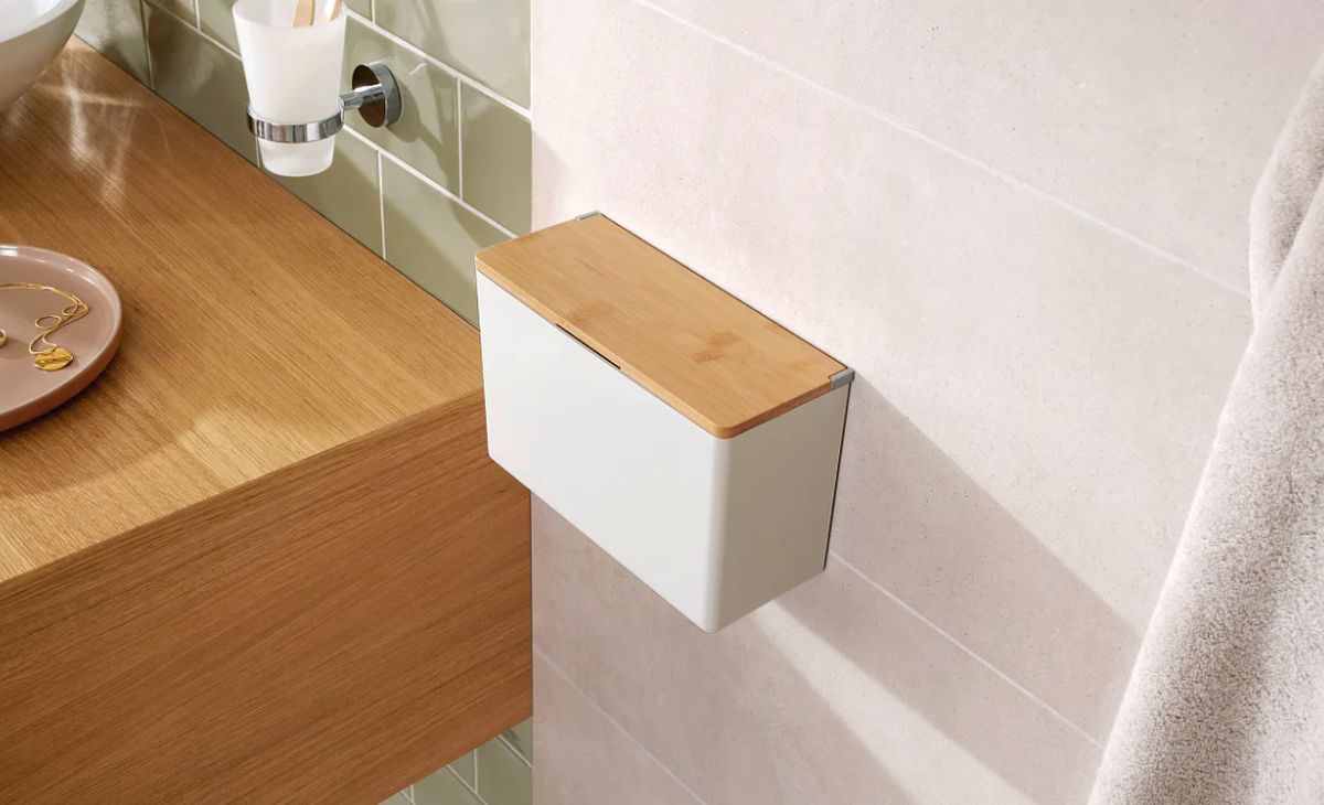 Tesa Baboo pojemnik łazienkowy bambus/biały mat 40524-00000-00 - Wysyłka w 24h