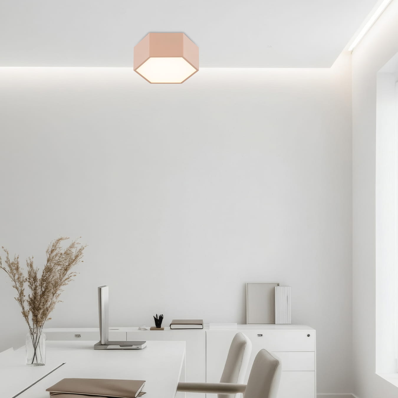 Argon Libero plafon 1x12 W różowy 8782