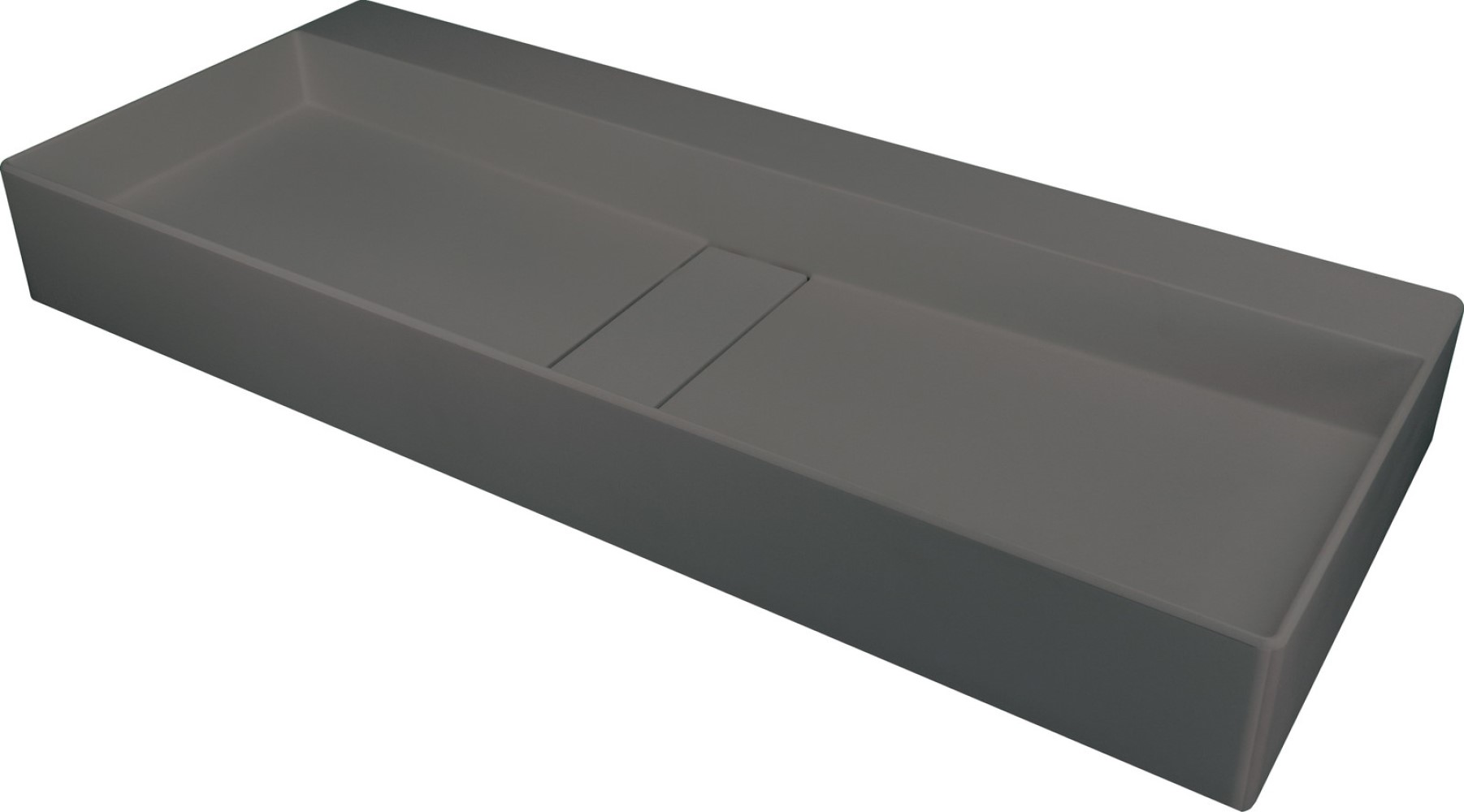 Deante Blur umywalka 80x40 cm prostokątna nablatowa antracyt CQB_TU8S