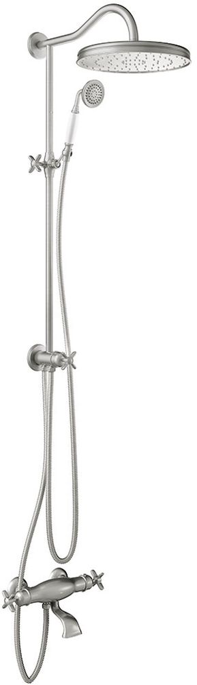 Tres Monoclasic zestaw prysznicowy ścienny termostatyczny z deszczownicą stal 242.198.01.AC