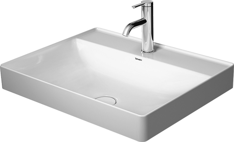 Duravit DuraSqare umywalka 60x47 cm nablatowa prostokątna WonderGliss biała 23546000411