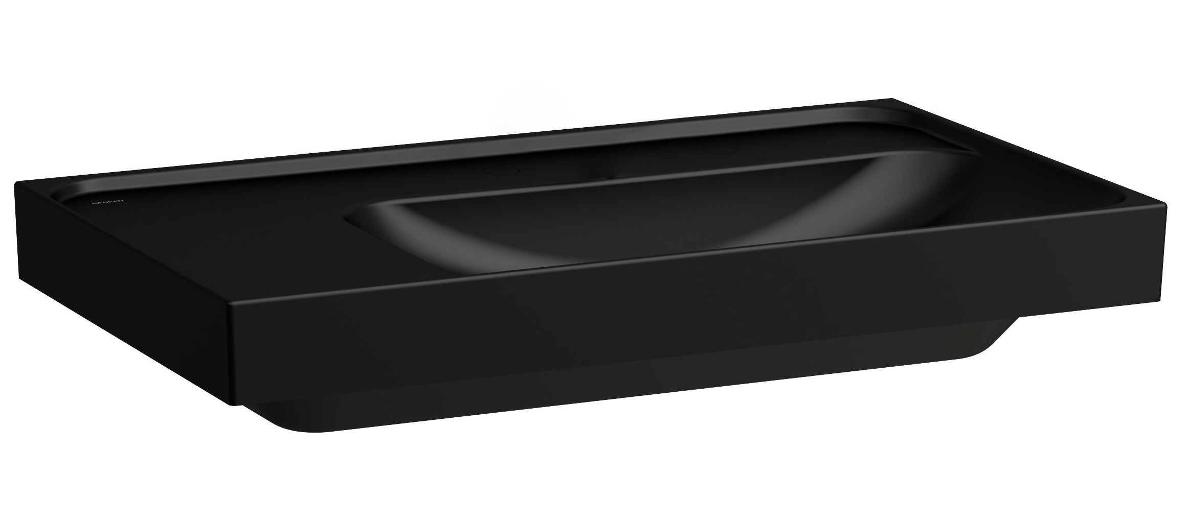Laufen Meda umywalka 80x46 cm prostokątna ścienna-meblowa czarny mat H8171157161091