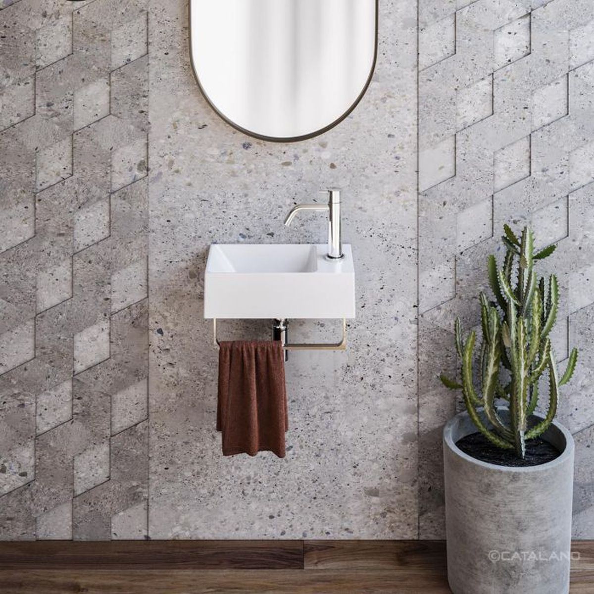 Catalano Verso umywalka 40x23 cm prostokątna ścienna-meblowa-nablatowa biała 0220410021