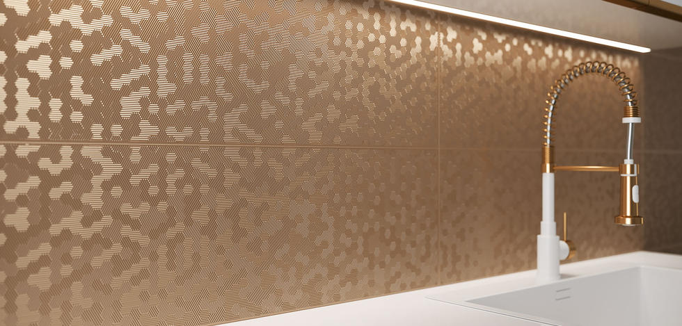 Paradyż Shiny Lines dekor ścienny 29,8x89,8 cm STR miedź