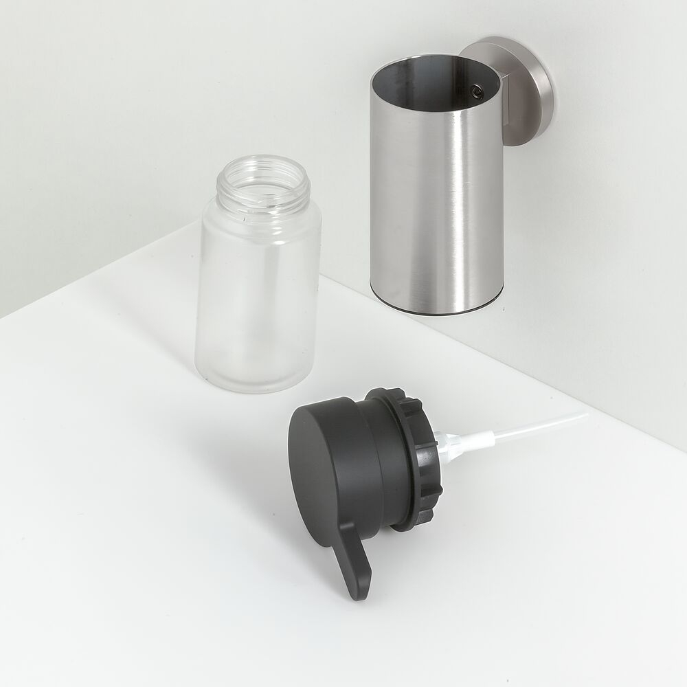 Tiger Noon dozownik do mydła 135 ml ścienny stal szczotkowana 13209.3.09.46