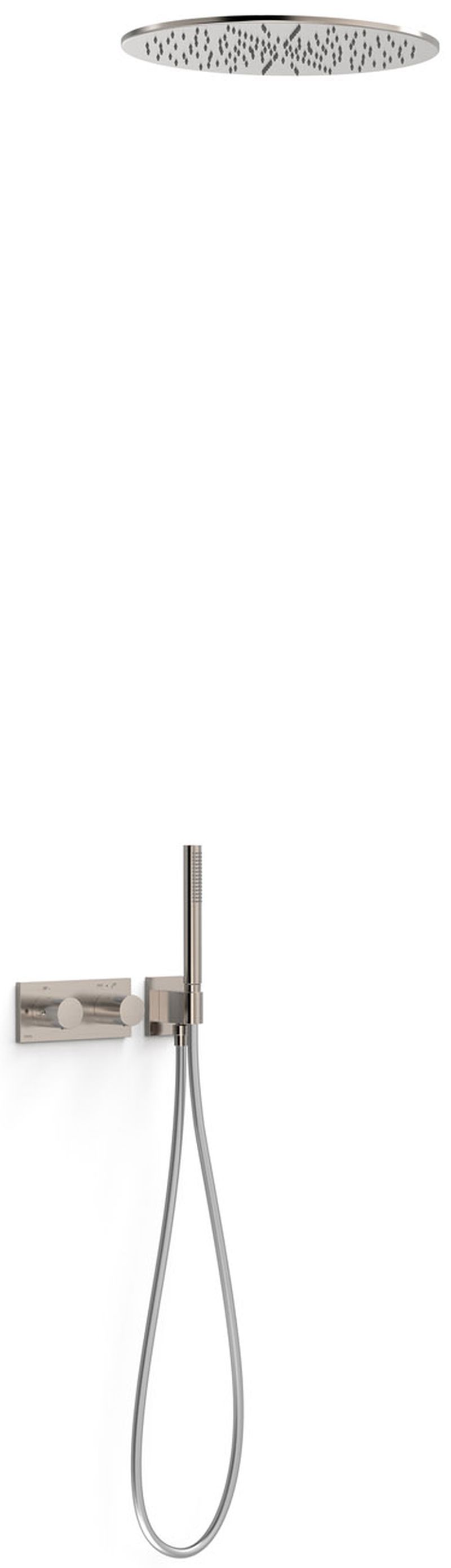 Tres B-System zestaw prysznicowy podtynkowy termostatyczny z deszczownicą stal 30735206AC