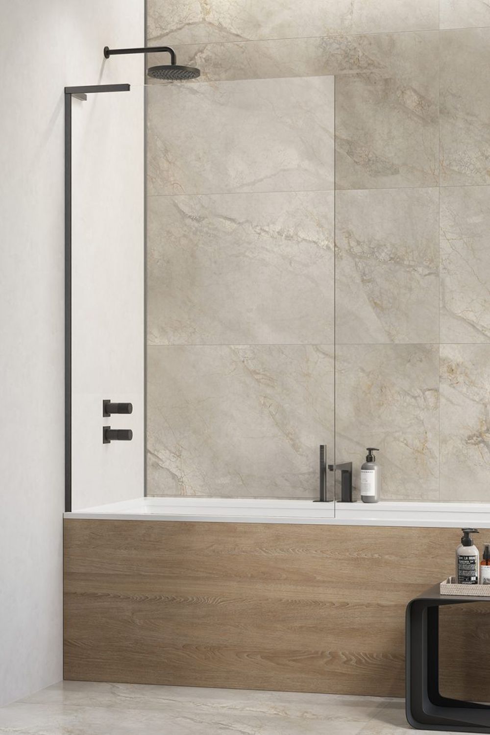 Radaway Modo SL Brushed Gunmetal PNJ II parawan nawannowy 80 cm lewy gunmetal szczotkowany/szkło przezroczyste 10316080-92-01L