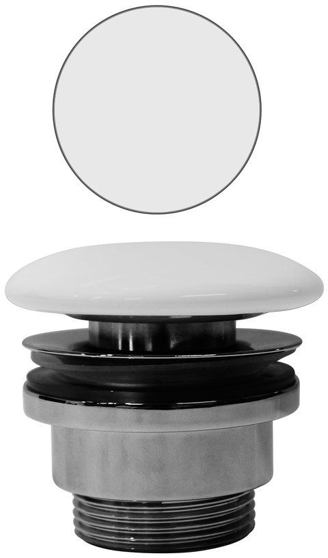 GSI korek do umywalki klik klak biały mat PVC09