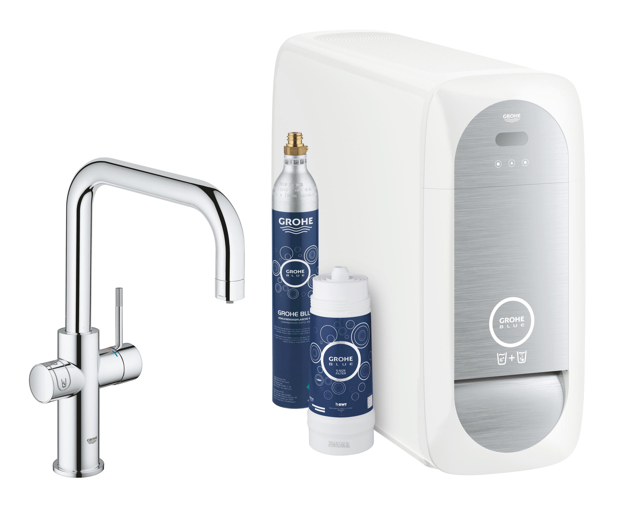 Grohe Blue Home zestaw startowy z baterią kuchenną chrom 31456001