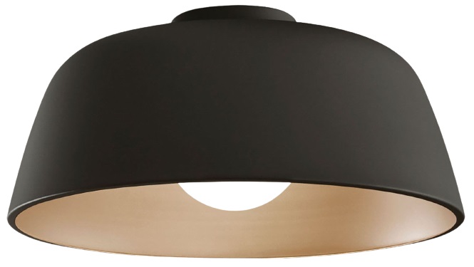 Leds C4 Miso lampa podsufitowa 1x15W czarny/złoty 15-8331-05-DL