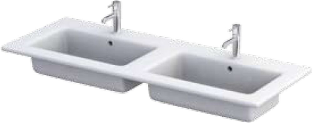 Oristo Joy umywalka 120x46,5 cm meblowa prostokątna podwójna biała UME-JO-120-91-D