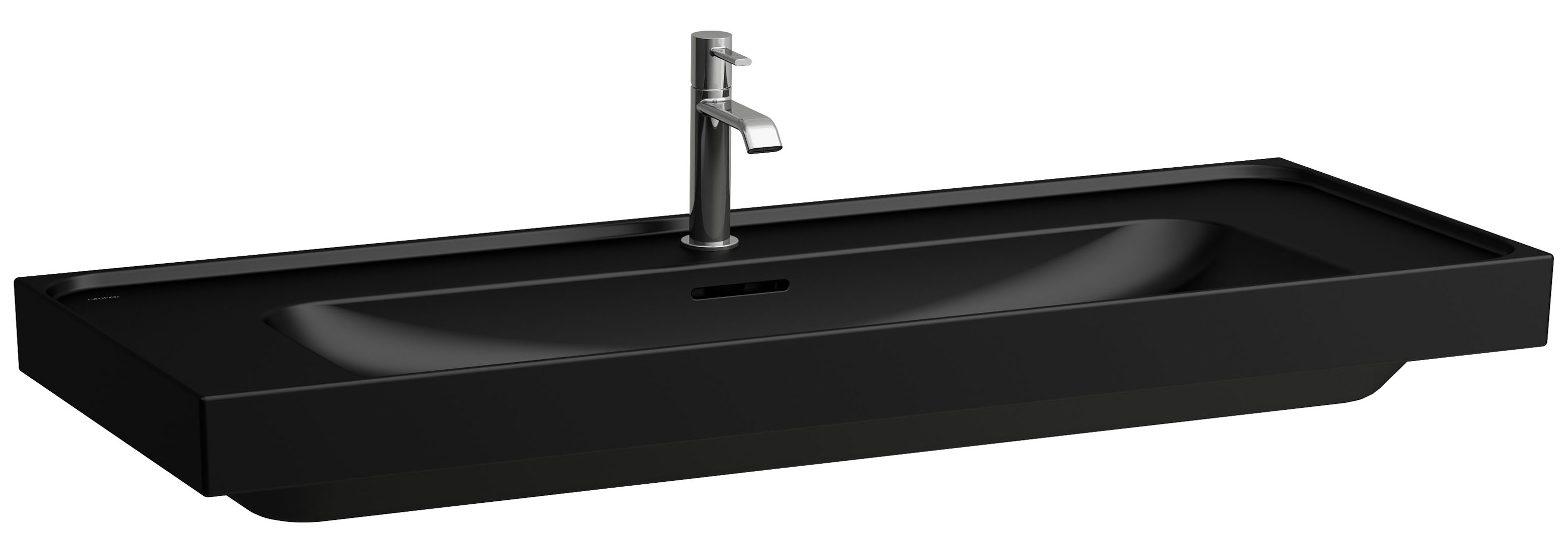 Laufen Meda umywalka 100x46 cm prostokątna ścienna-meblowa czarny mat H8141117161091