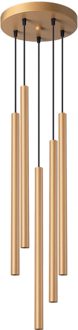 Sollux Lighting Pastelo lampa wisząca 5x8W złoty SL.1174