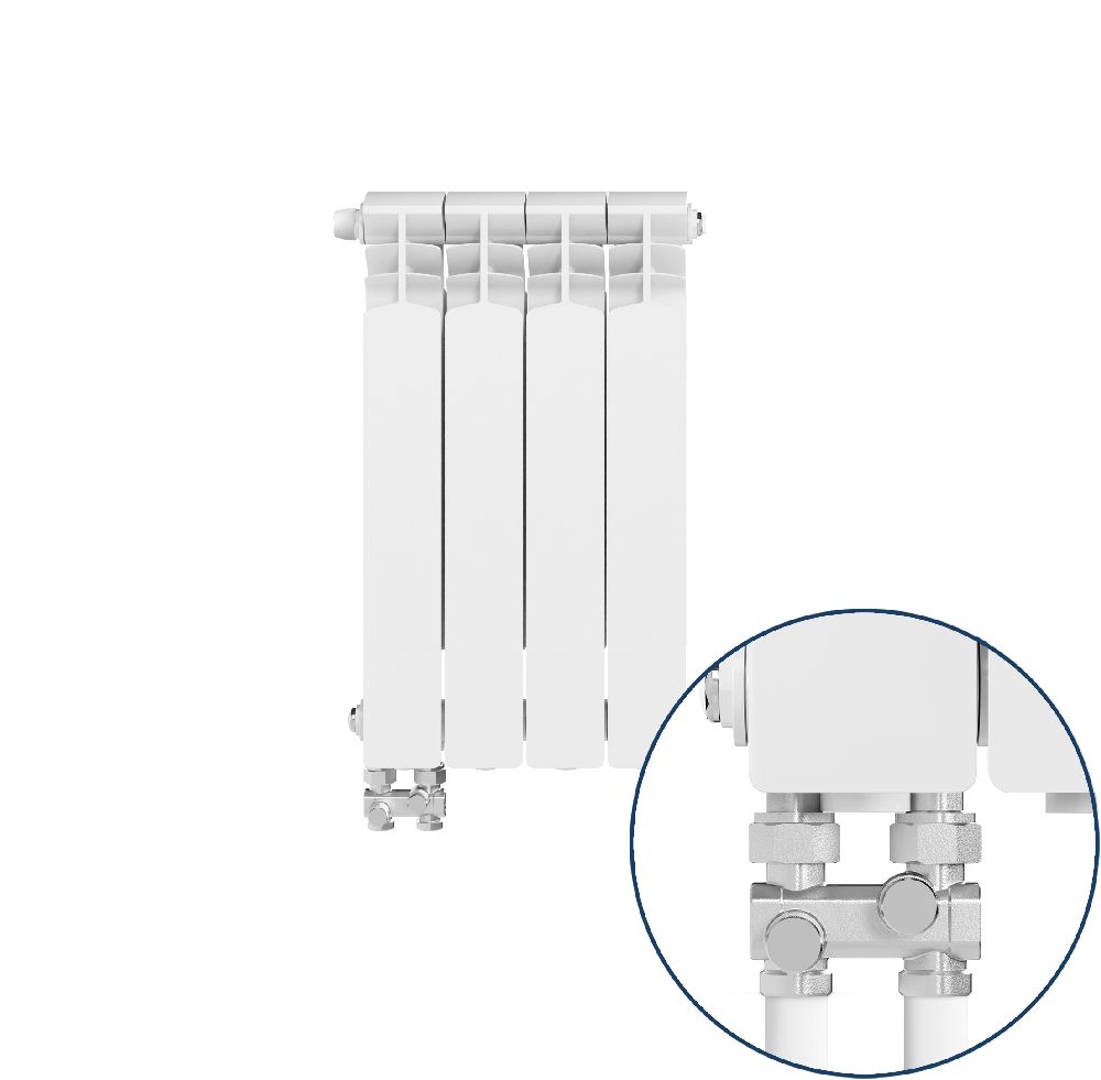 KFA Armatura G500F/D/4 grzejnik pokojowy 57,2x32,2 cm podłączenie dolne biały 789-044-44