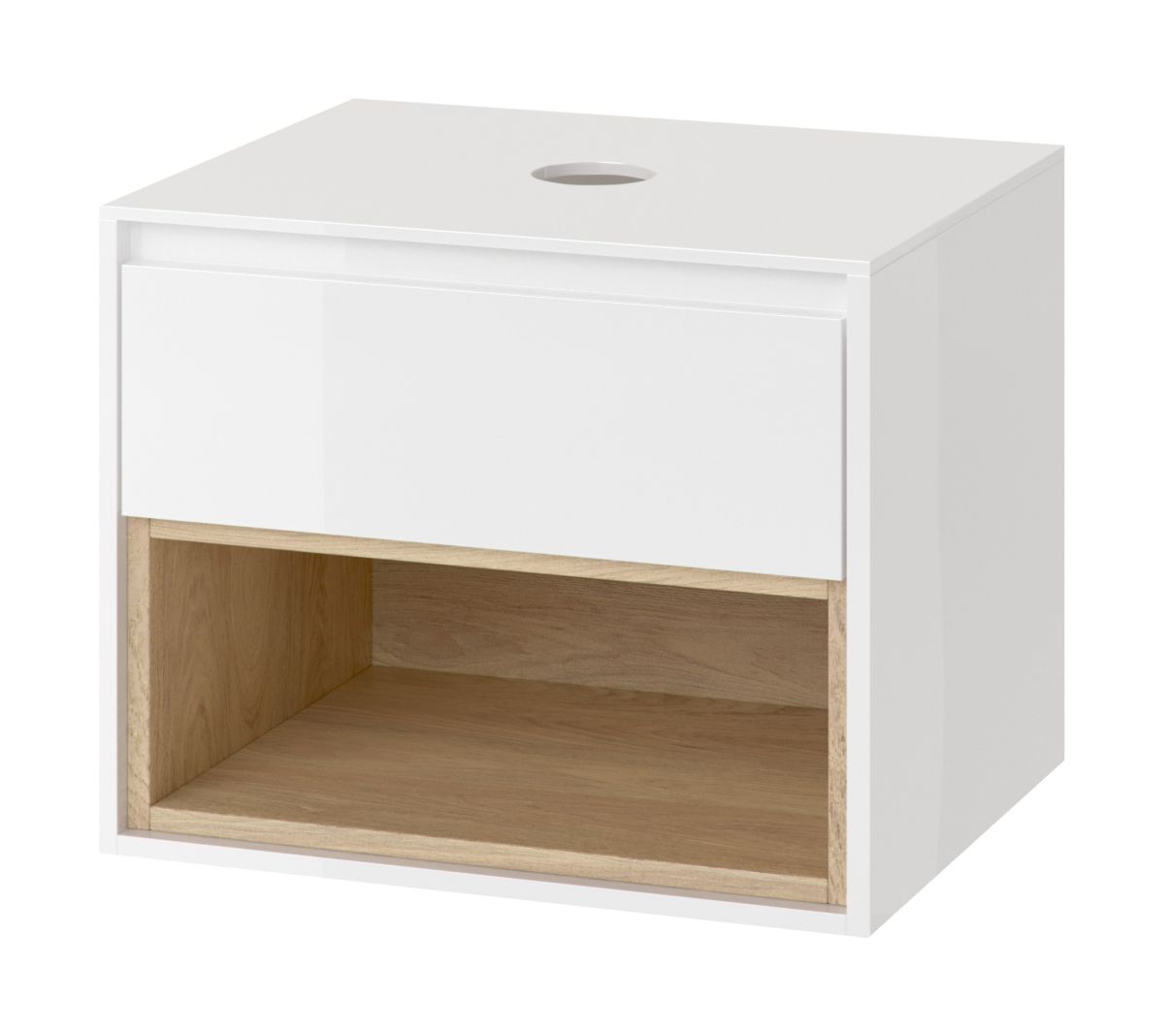 Excellent Tuto szafka 61 cm podumywalkowa biały/dąb MLEX.0102.600.WHBL