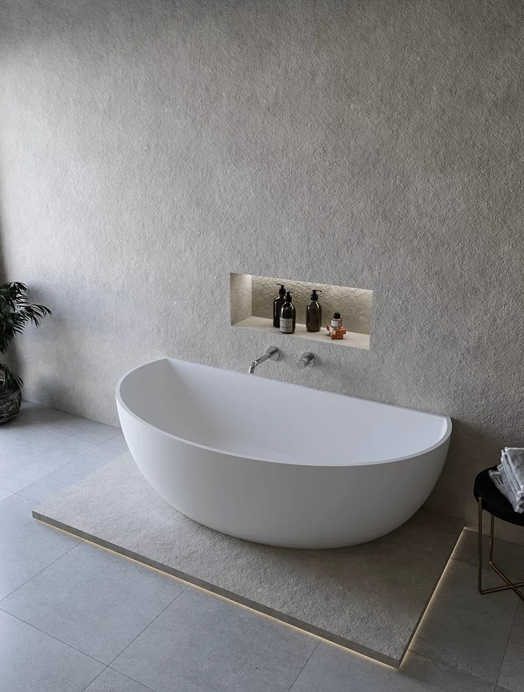 Cristalstone Clasico wanna przyścienna 170x80 cm biała PERLABEZPRZELEWU