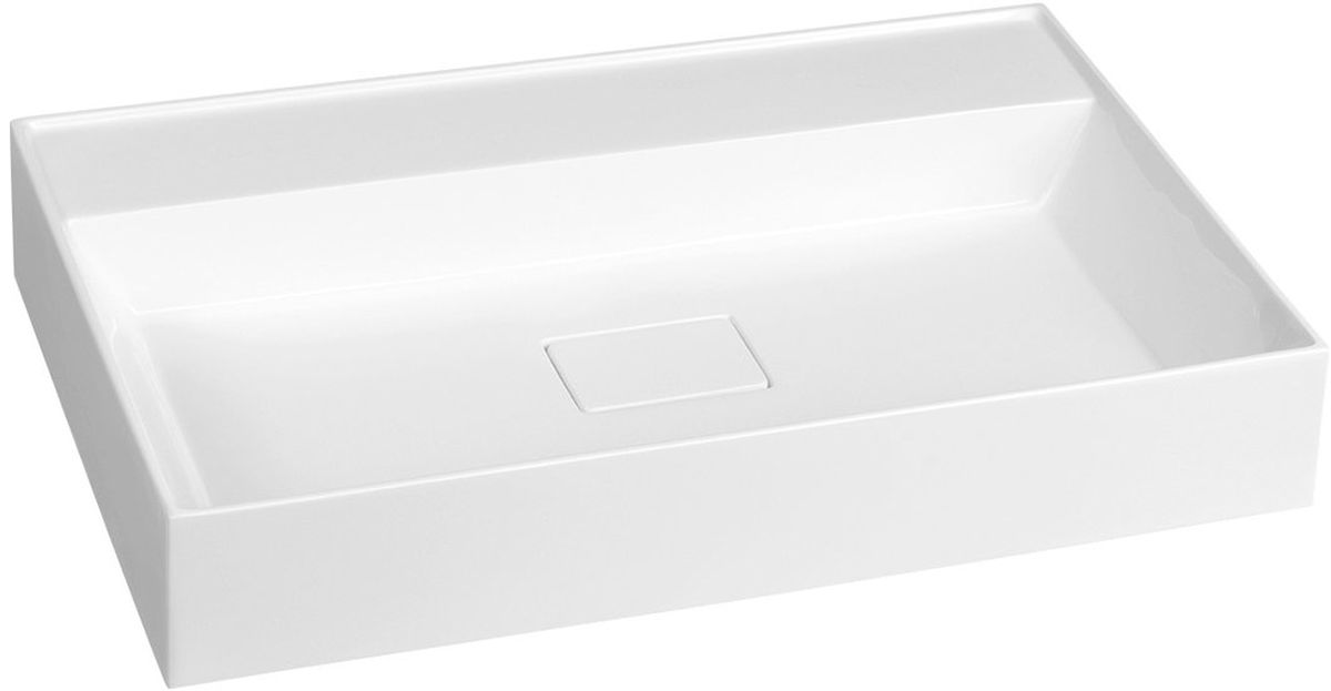 Sapho Godiva umywalka 68x44 cm nablatowa prostokątna biała GU068-0