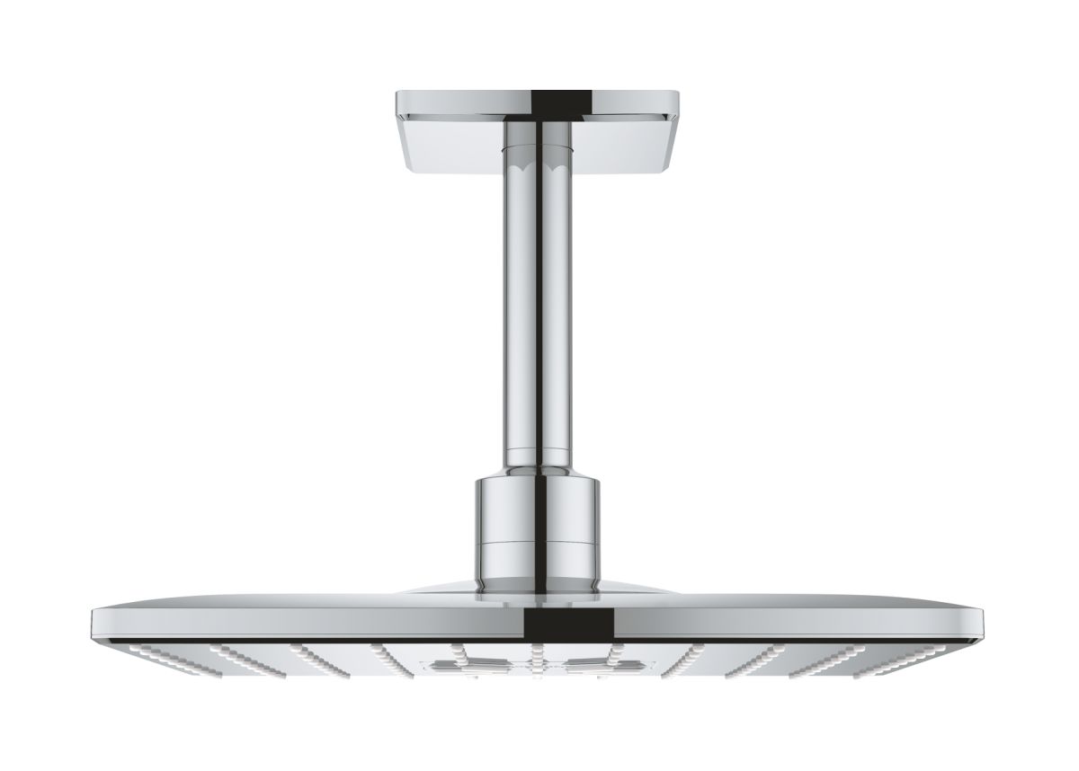 Grohe Rainshower 310 SmartActive Cube deszczownica 31 cm kwadratowa z ramieniem sufitowym chrom 26481000