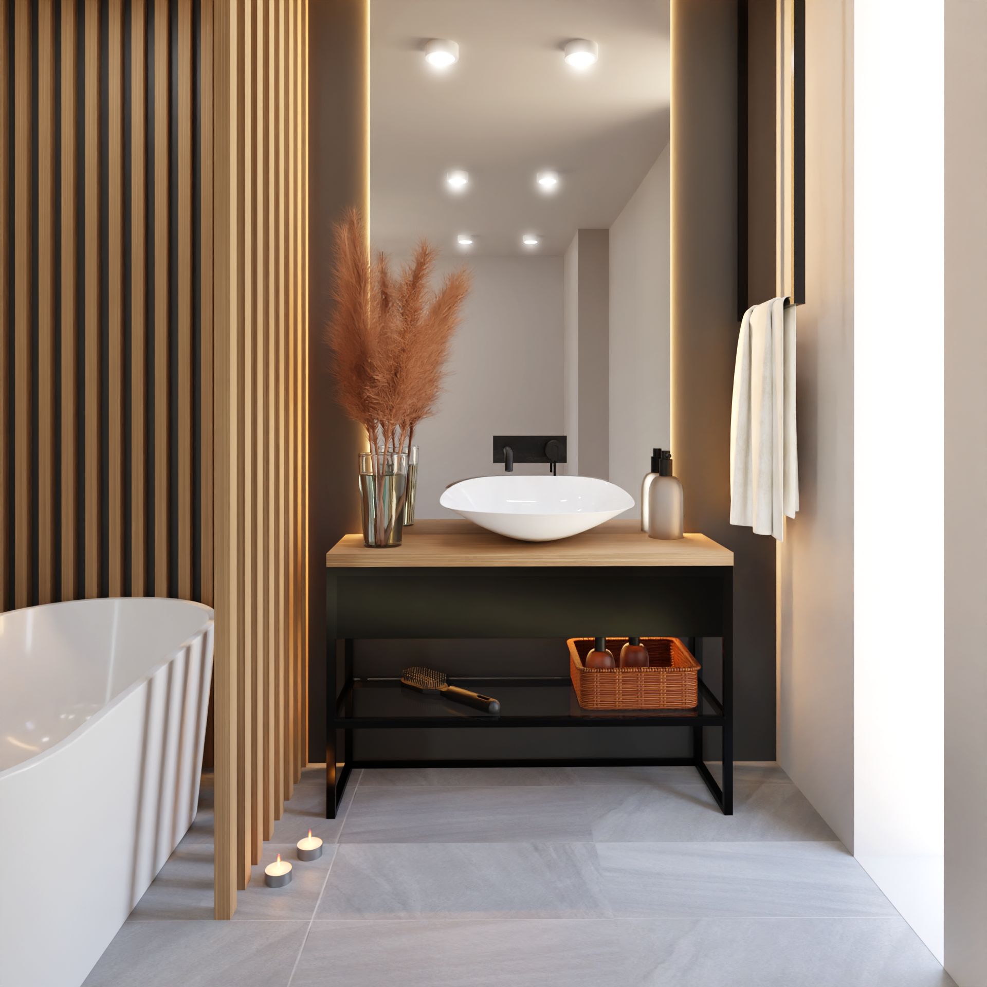 Baltica Design Trine konsola podumywalkowa 120x40x75 cm czarna