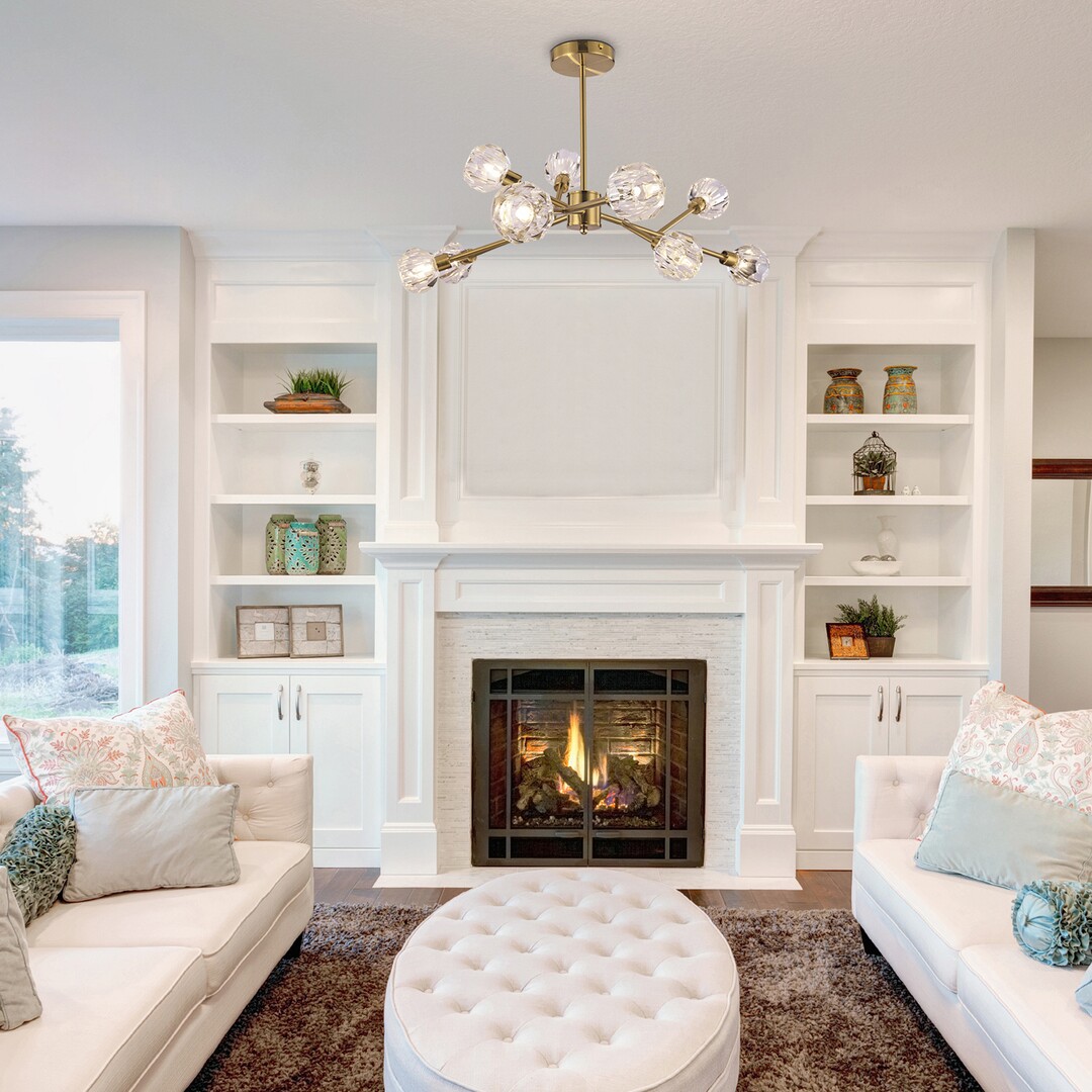 Rabalux Kassia lampa podsufitowa 9x5W złoty/przezroczysty 5395