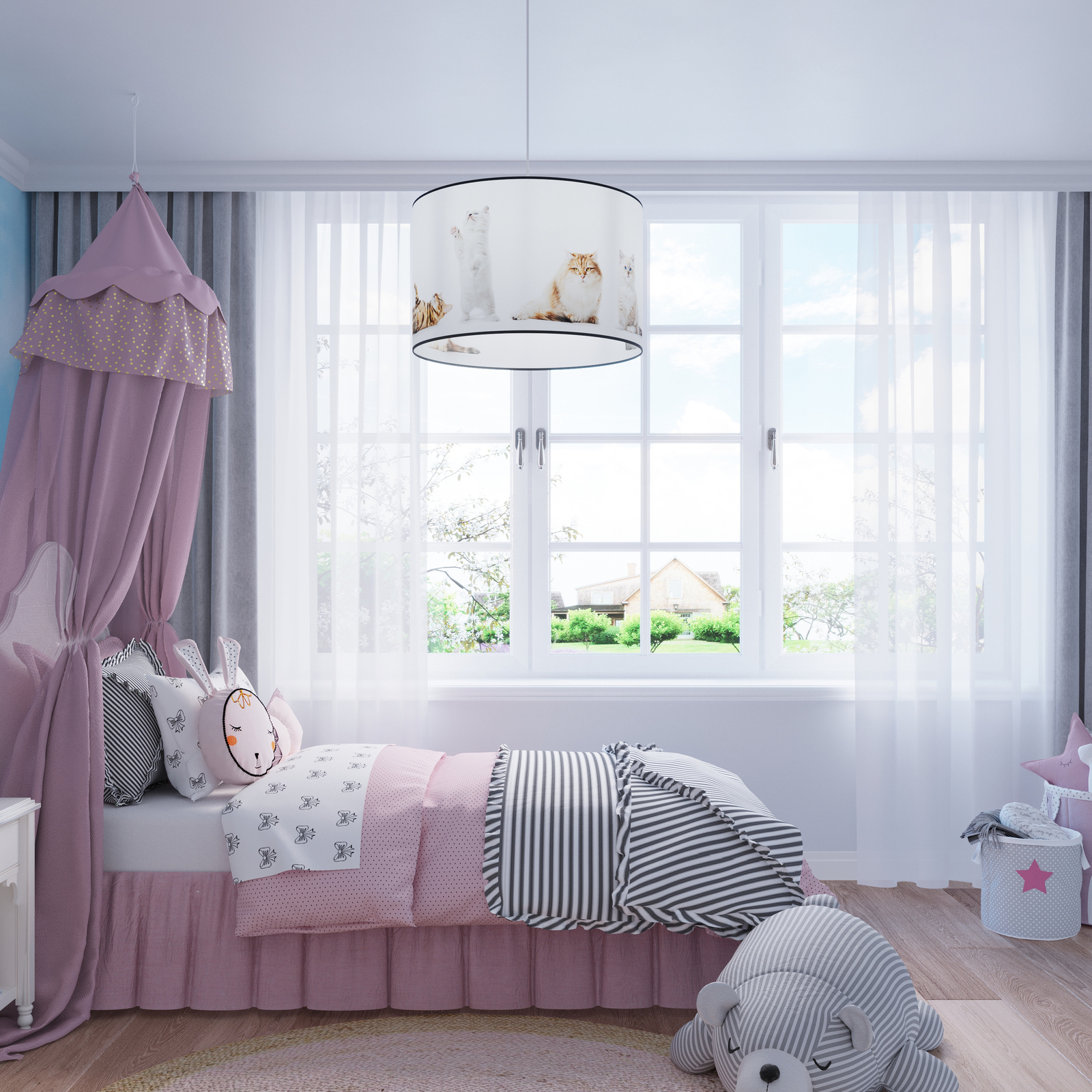 Sollux Lighting Koty lampa wisząca 1x15 W multikolor SL.1420