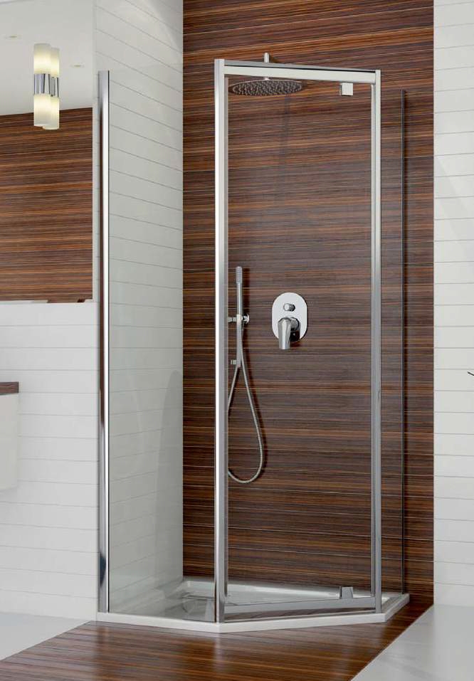 Sanplast TX PKDJ/TX5b-90 biewW0 kabina prysznicowa 90x190 cm pięciokątna biały/szkło przezroczyste 600-271-0930-01-401