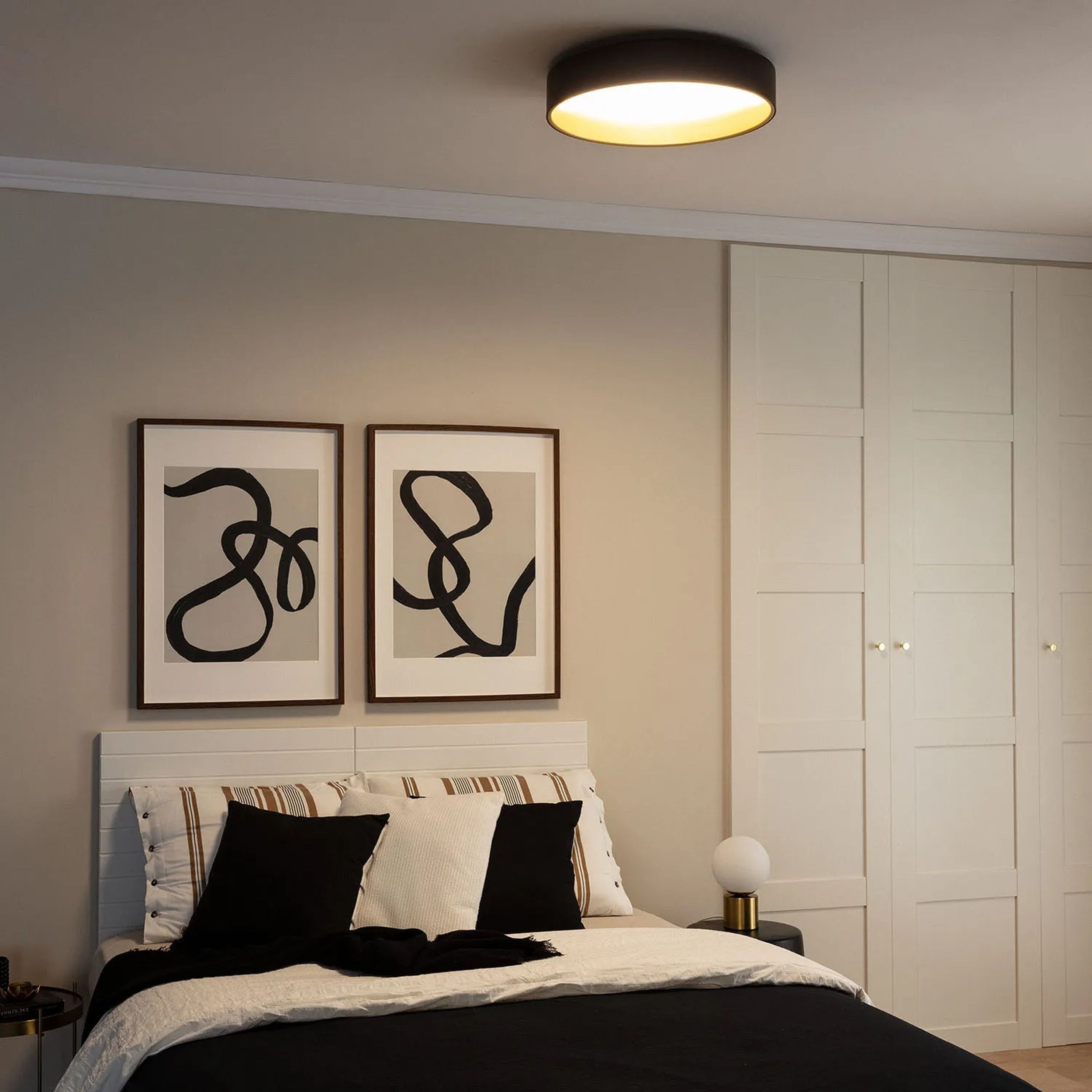 Abruzzo Royal Roma plafon 1x21W LED czarny/złoty ABR-PLR-C-20W-CCT - Wysyłka w 24h