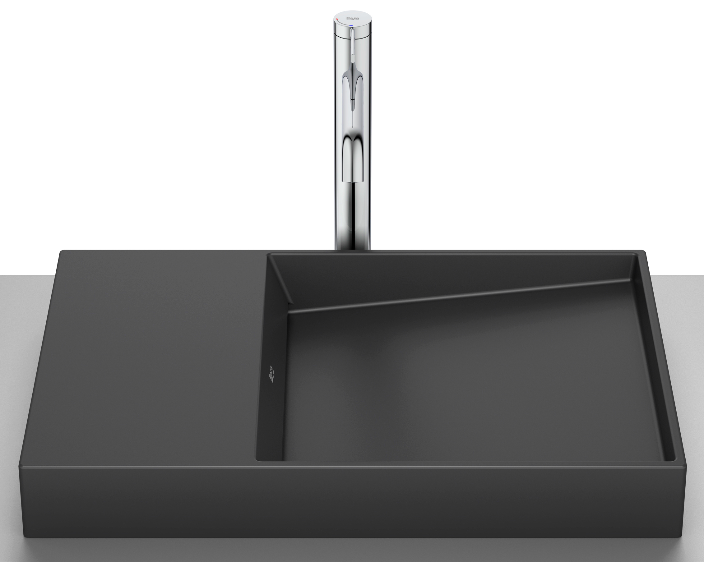 Roca Horizon umywalka 60x38 cm nablatowa czarna A32727908B - Wysyłka w 24h