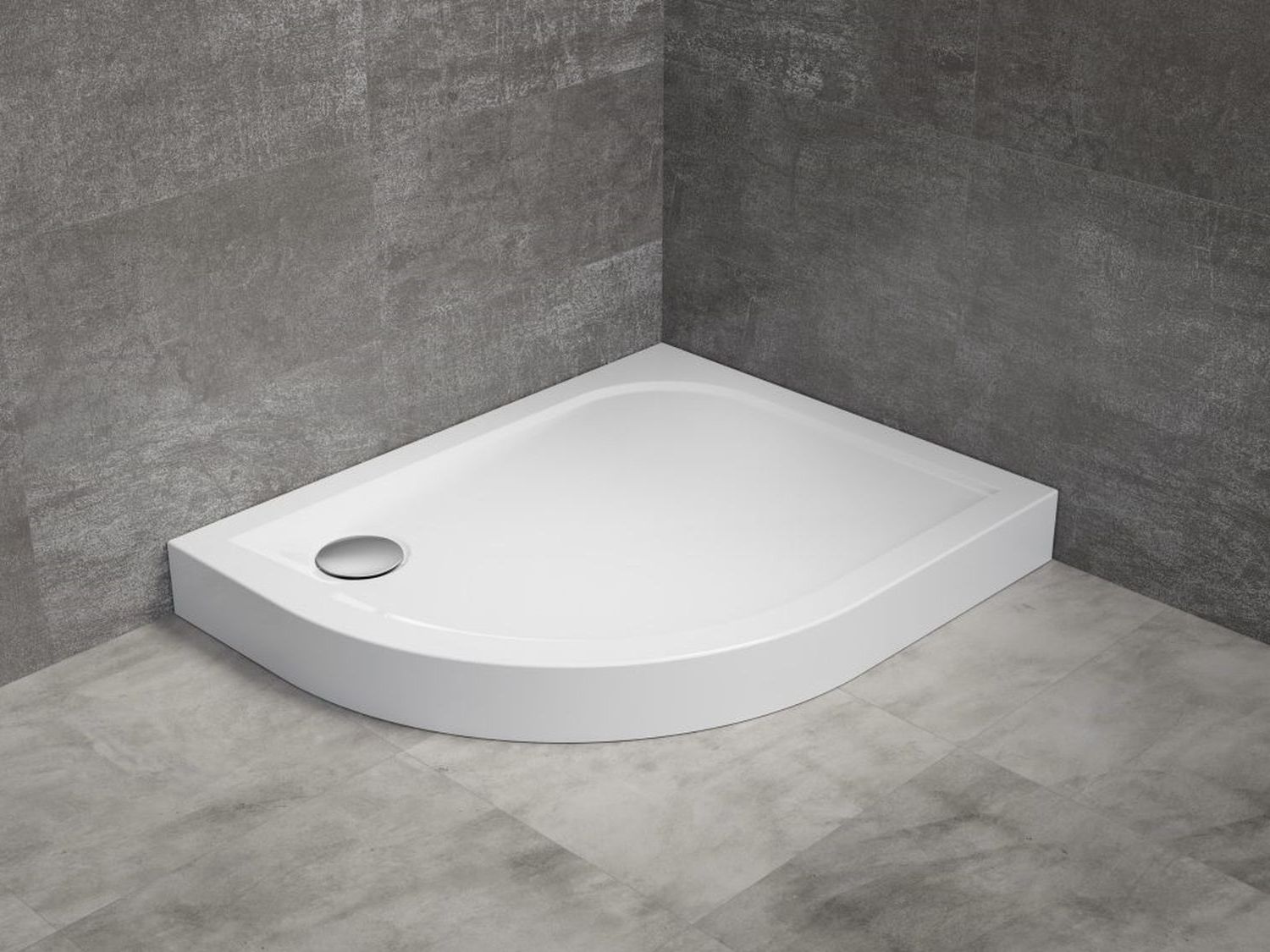 Radaway Delos E Compact brodzik 100x90 cm półokrągły prawy biały SDE1090-05R