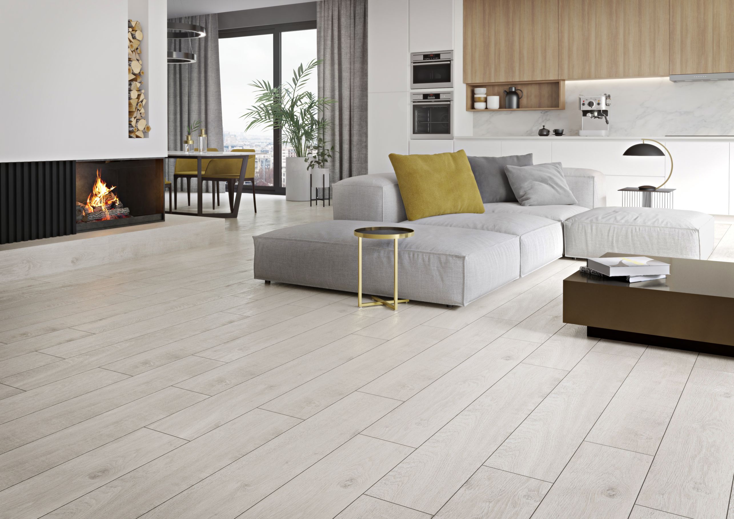 Opoczno Grand Wood Prime White płytka ścienno-podłogowa 19,8x119,8 cm STR biały mat