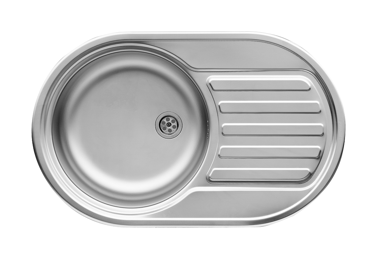 Pyramis SR Mini Flat zlewozmywak stalowy 76,5x48 cm len 100189701